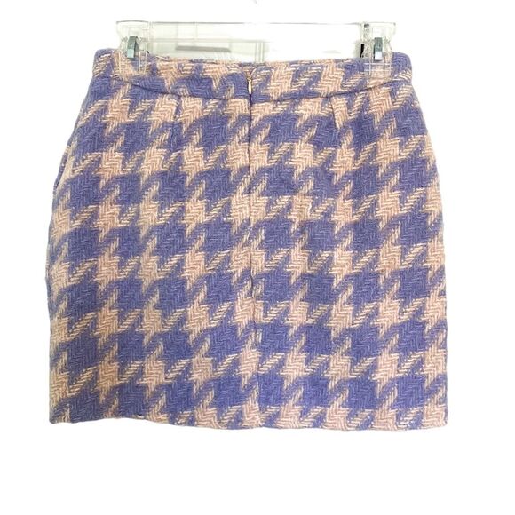 Fashion Nova Houndstooth Tweed Jacket Skirt Suit Purple Pink Tweed Set Small - Picture 12 of 14